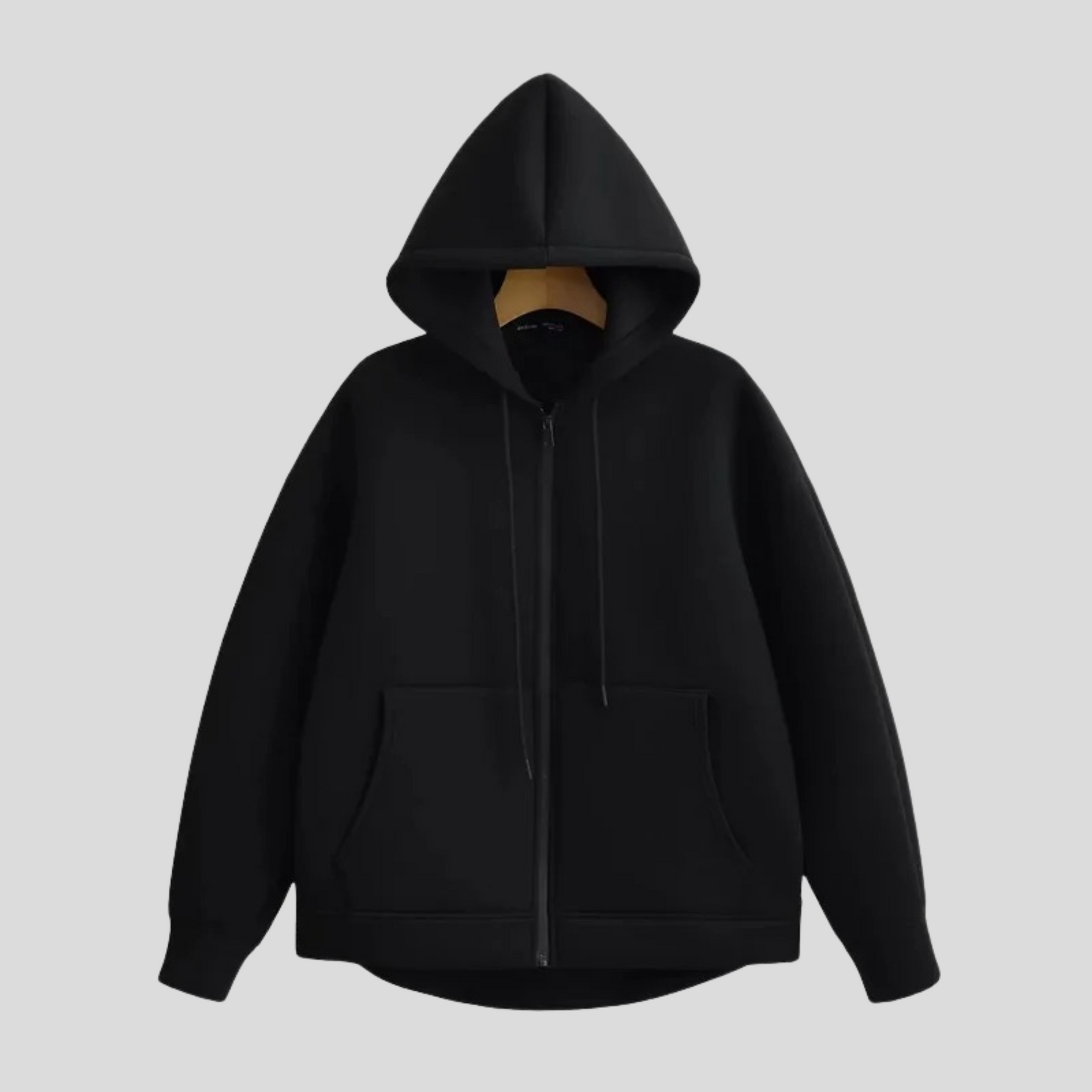 Hooded Zipper Jacket Back View