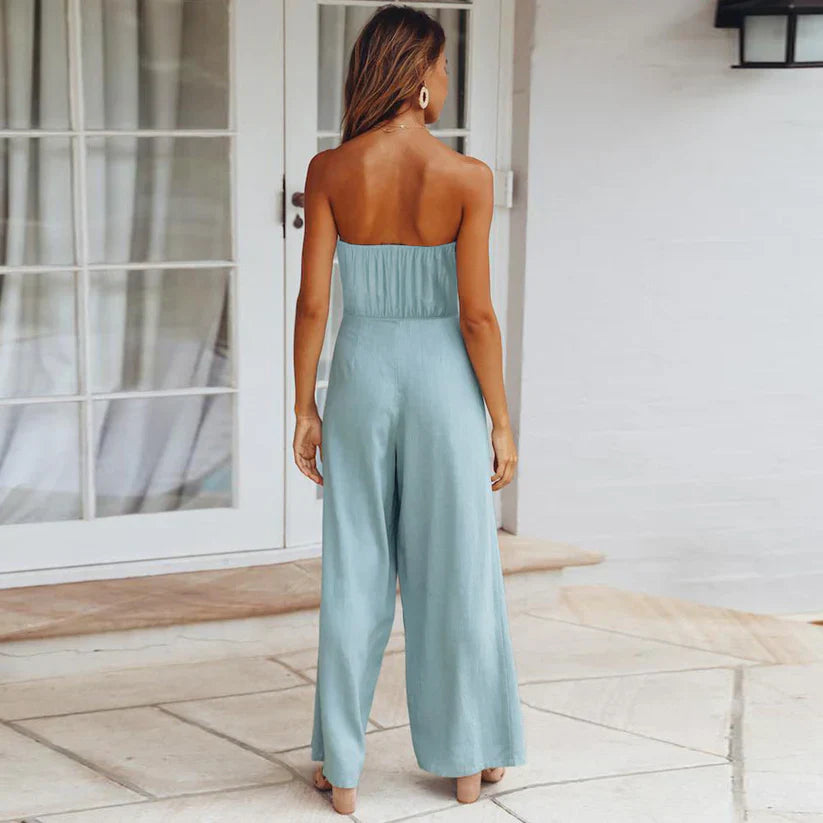 Strapless Relaxed Fit Jumpsuit Side View